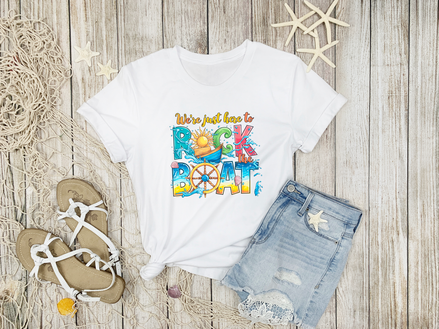 We're Just Here To Rock The Boat Shirt, Sweatshirt, Tank Top