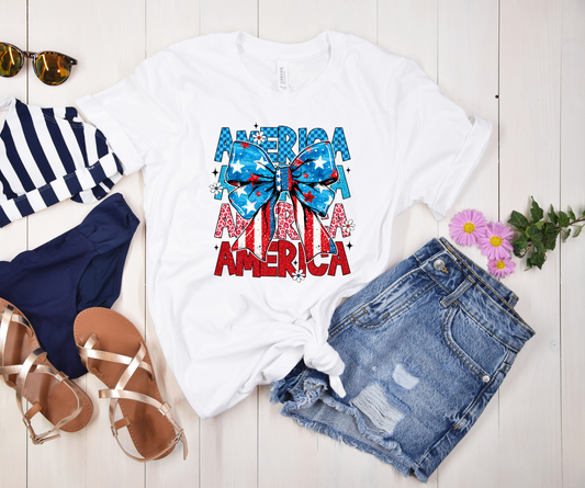 America Bow Shirt, Sweatshirt, Tank Top