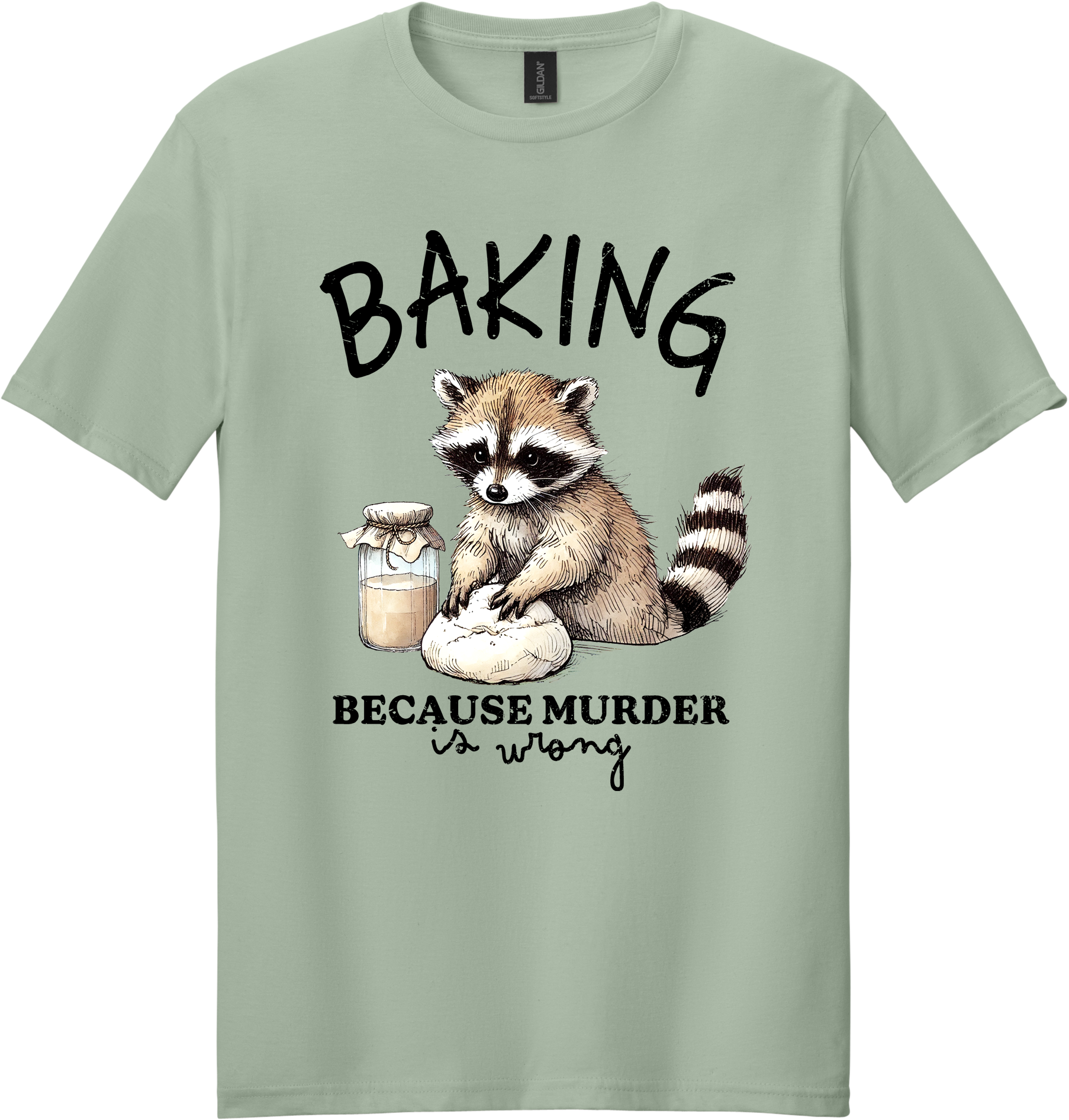 Baking Because Murder is Wrong Unisex Tee ~ Printed in the USA