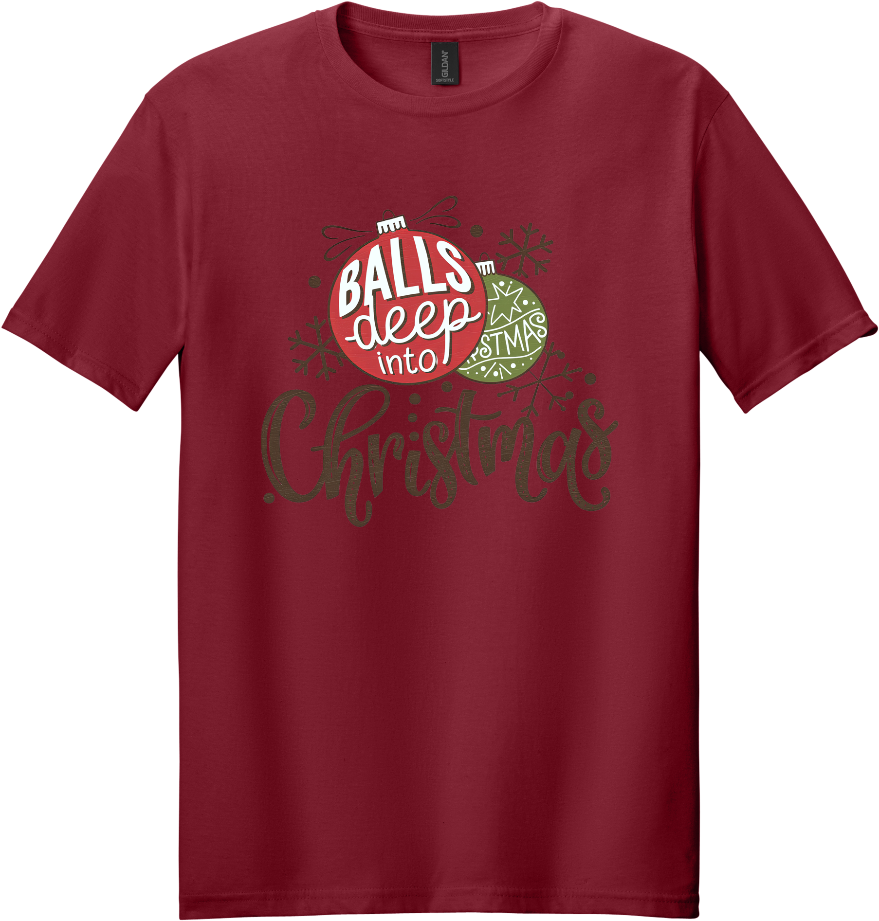 Balls Deep Into Christmas Unisex Tee ~ Printed in the USA