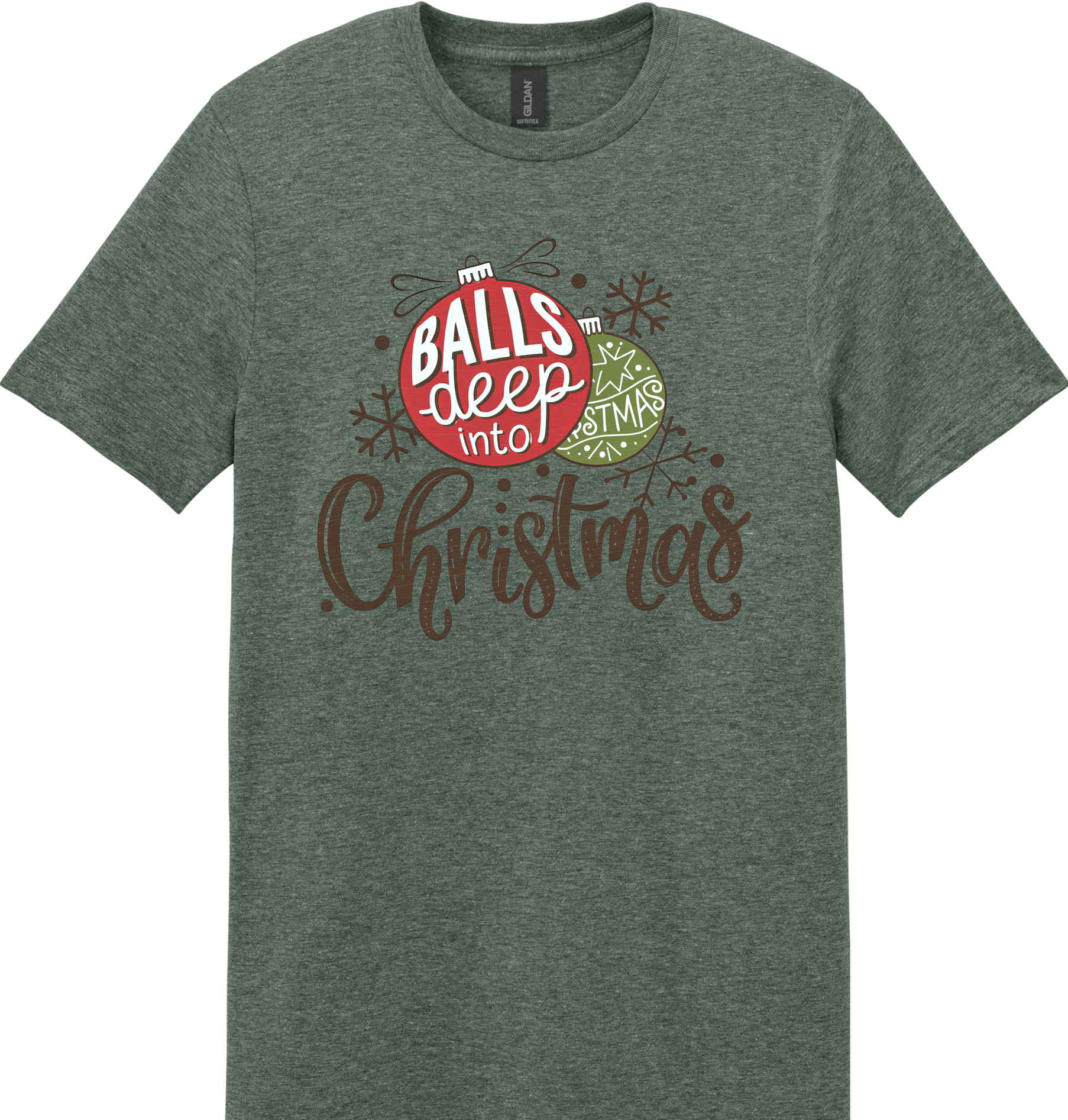 Balls Deep Into Christmas Unisex Tee ~ Printed in the USA