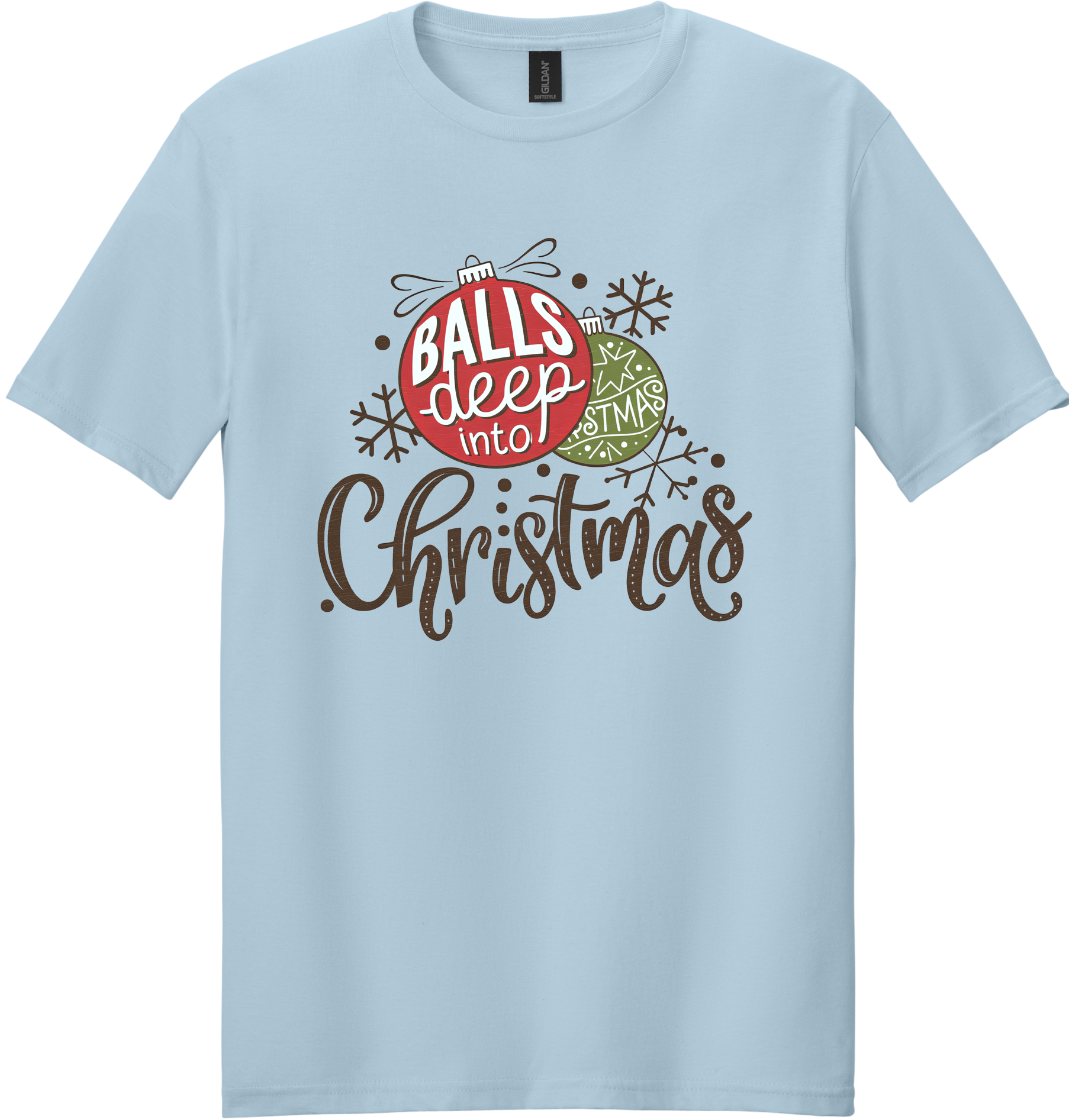 Balls Deep Into Christmas Unisex Tee ~ Printed in the USA