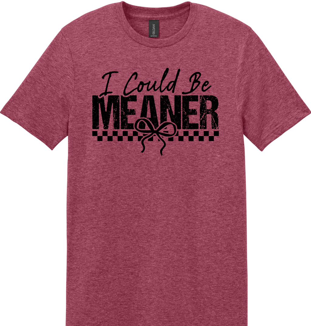 I Could Be Meaner Unisex Tee ~ Printed in the USA