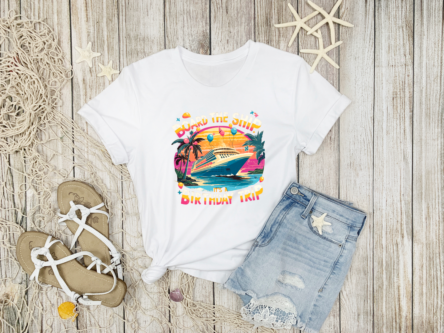 Board the Ship It's A Birthday Trip Cruise Shirt, Sweatshirt, Tank Top