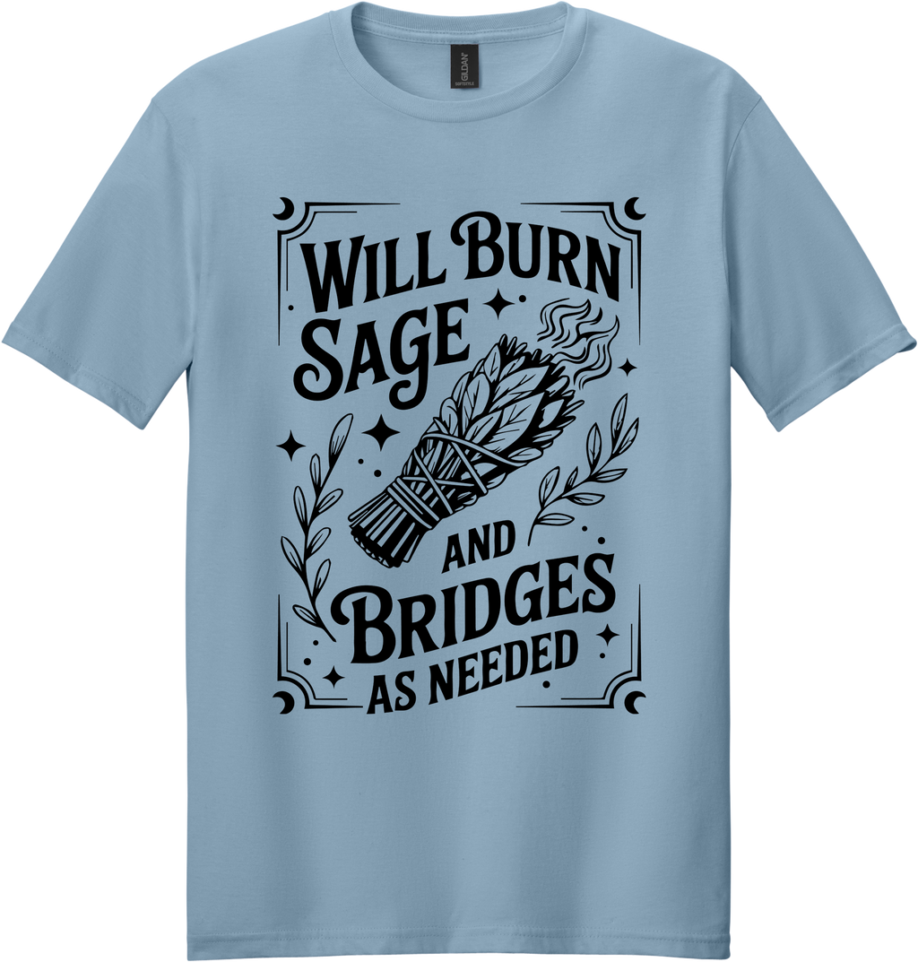 Burn Sage and Bridges Unisex Tee ~ Printed in the USA