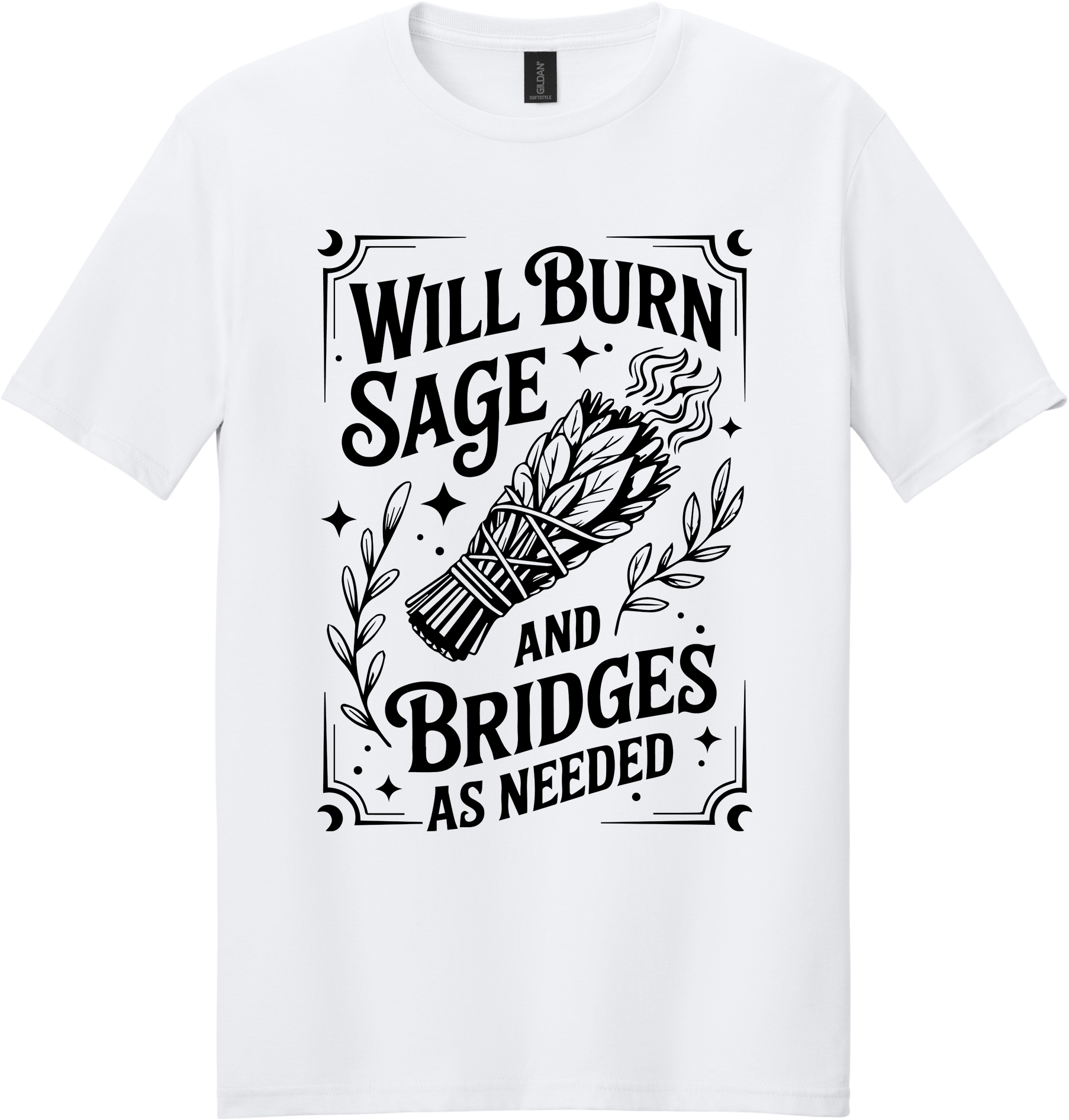 Burn Sage and Bridges Unisex Tee ~ Printed in the USA