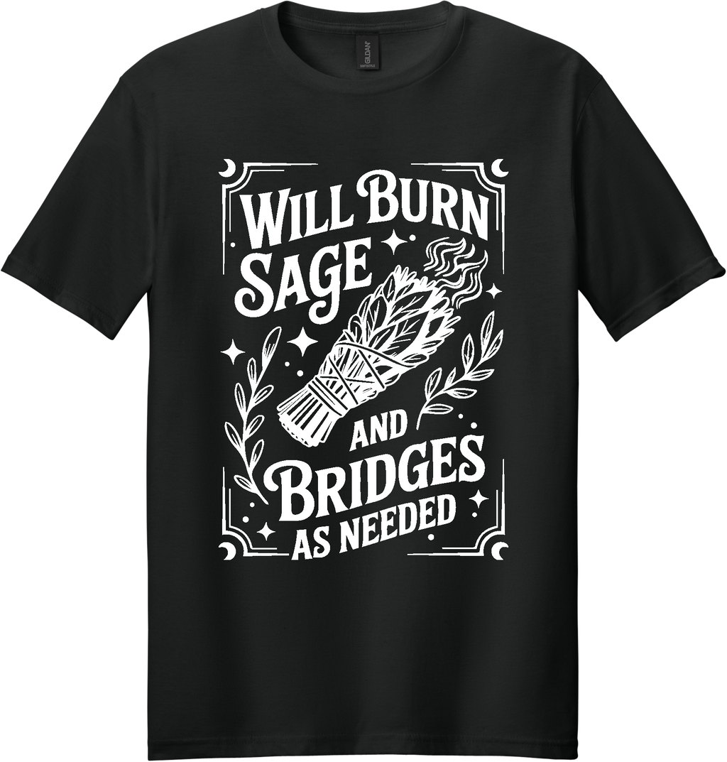 Burn Sage and Bridges Unisex Tee ~ Printed in the USA