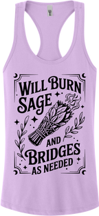 Burn Sage and Bridges Racerback Tank Top ~ Printed in the USA