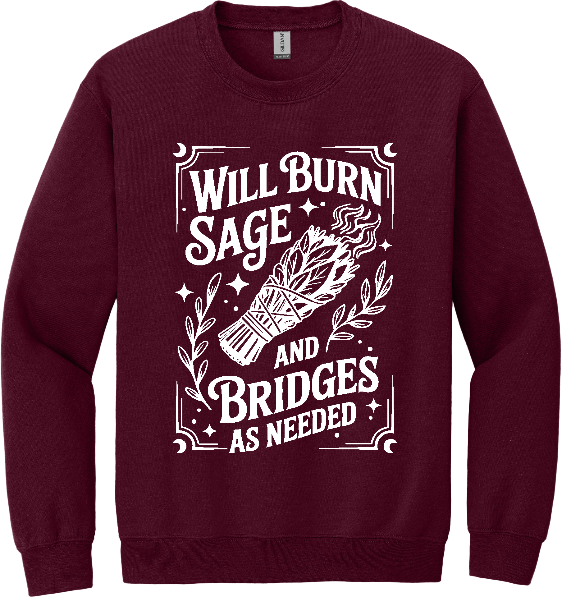 Burn Sage and Bridges Unisex Crewneck Sweatshirt ~ Printed in the USA