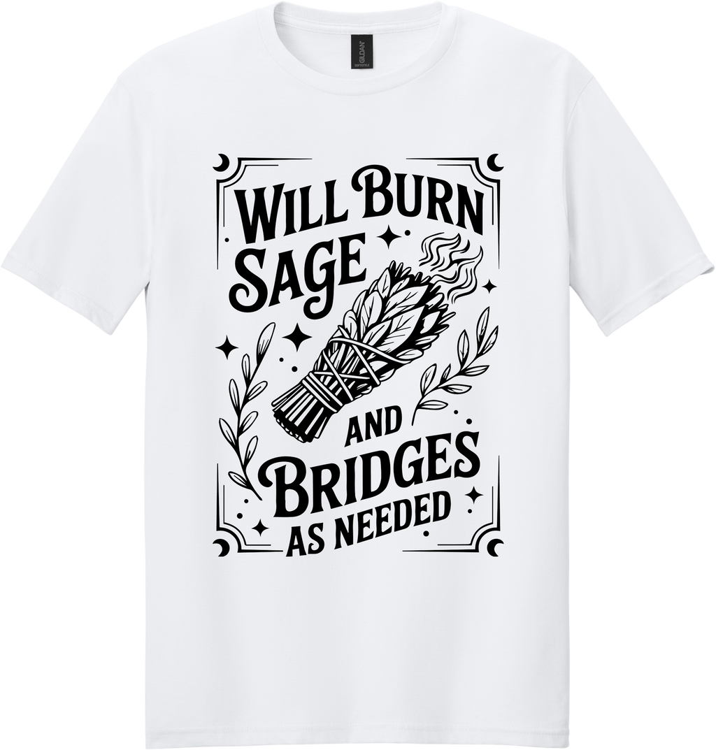 Burn Sage and Bridges Unisex Tee ~ Printed in the USA