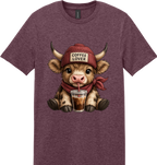 Coffee Lover Highland Cow Unisex Tee ~ Printed in the USA