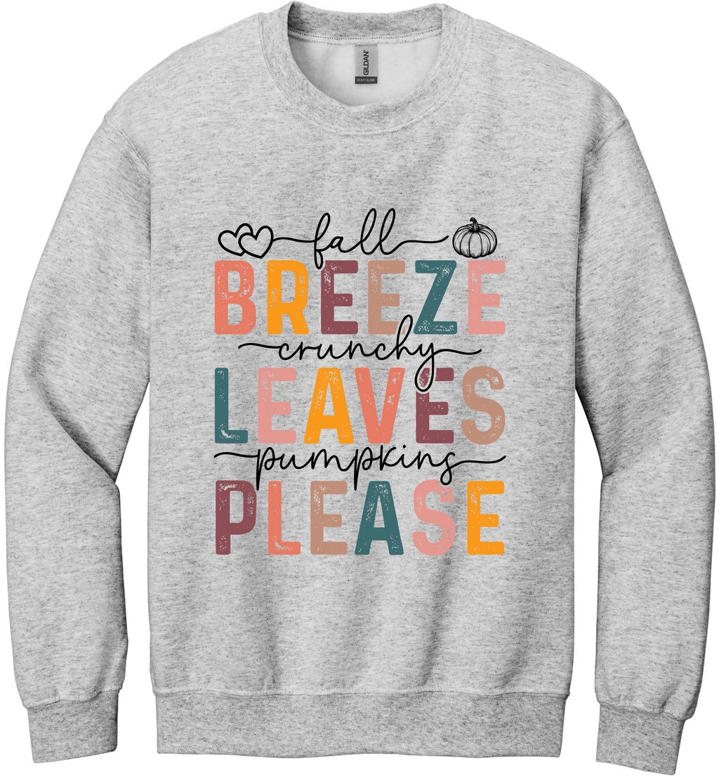 Fall Leaves Unisex Crewneck Sweatshirt ~ Printed in the USA