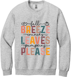 Fall Leaves Unisex Crewneck Sweatshirt ~ Printed in the USA