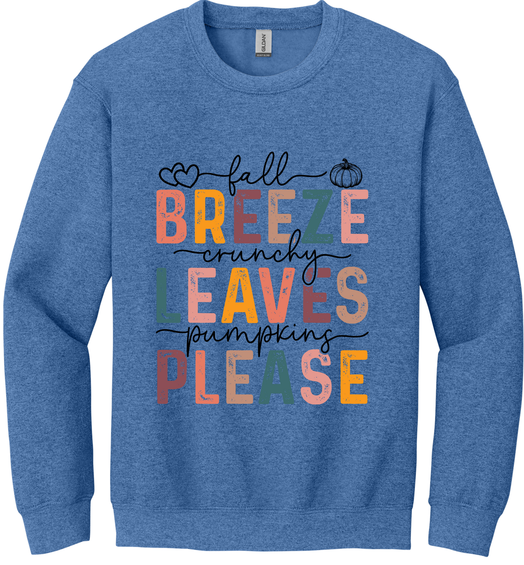 Fall Leaves Unisex Crewneck Sweatshirt ~ Printed in the USA