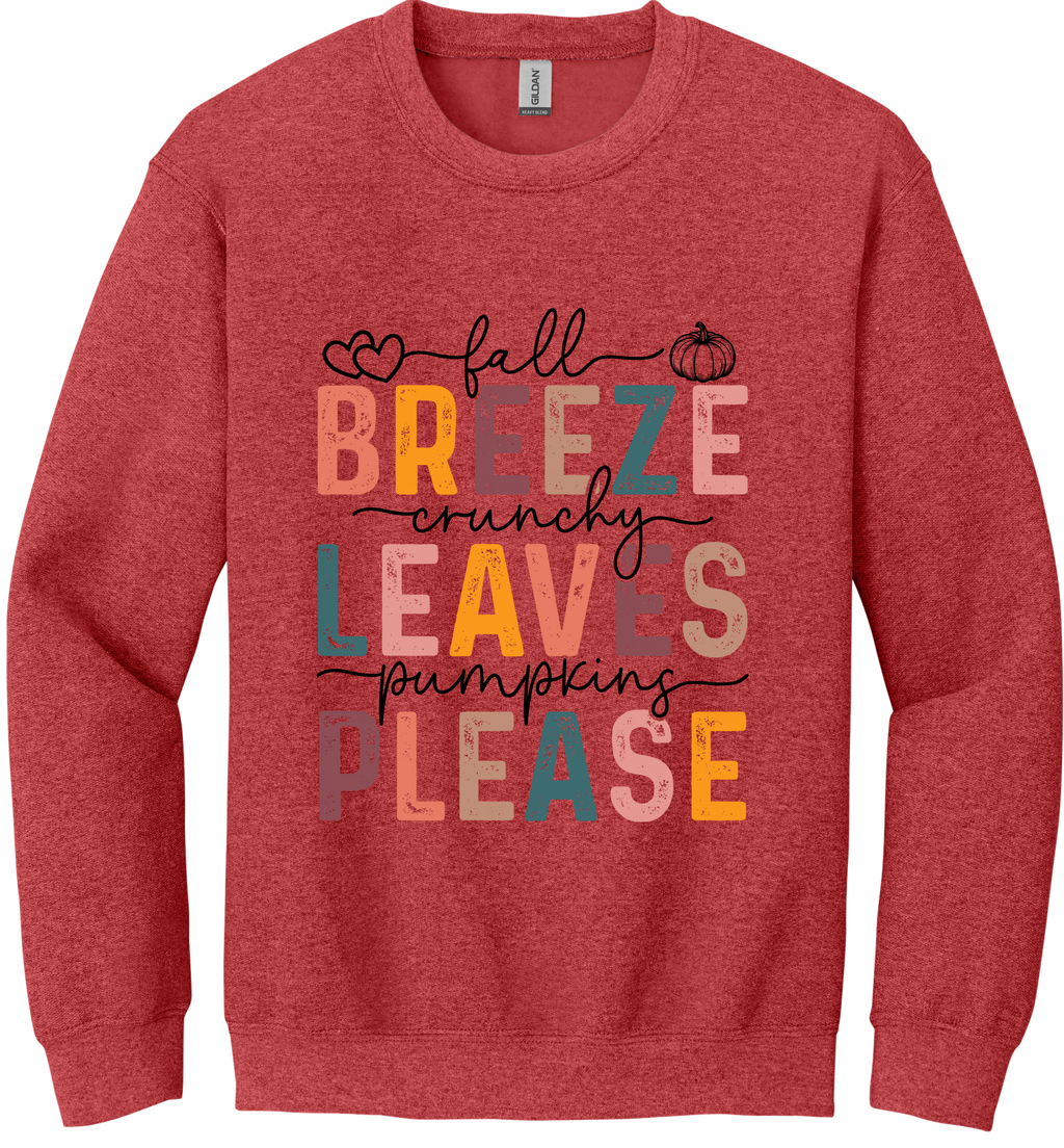 Fall Leaves Unisex Crewneck Sweatshirt ~ Printed in the USA