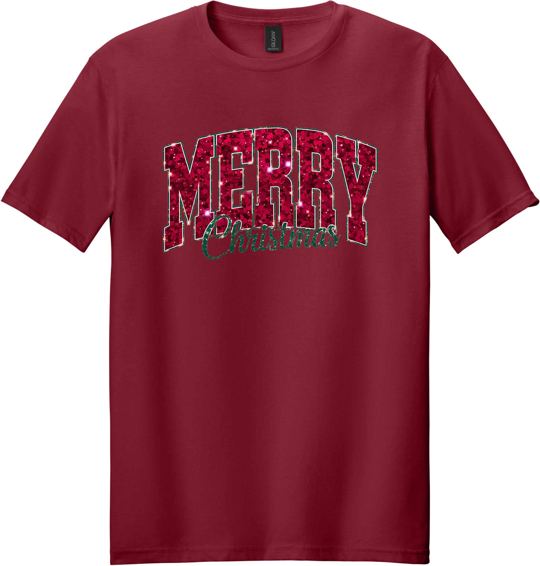 Glitter Merry Christmas Unisex Tee ~ Printed in the USA