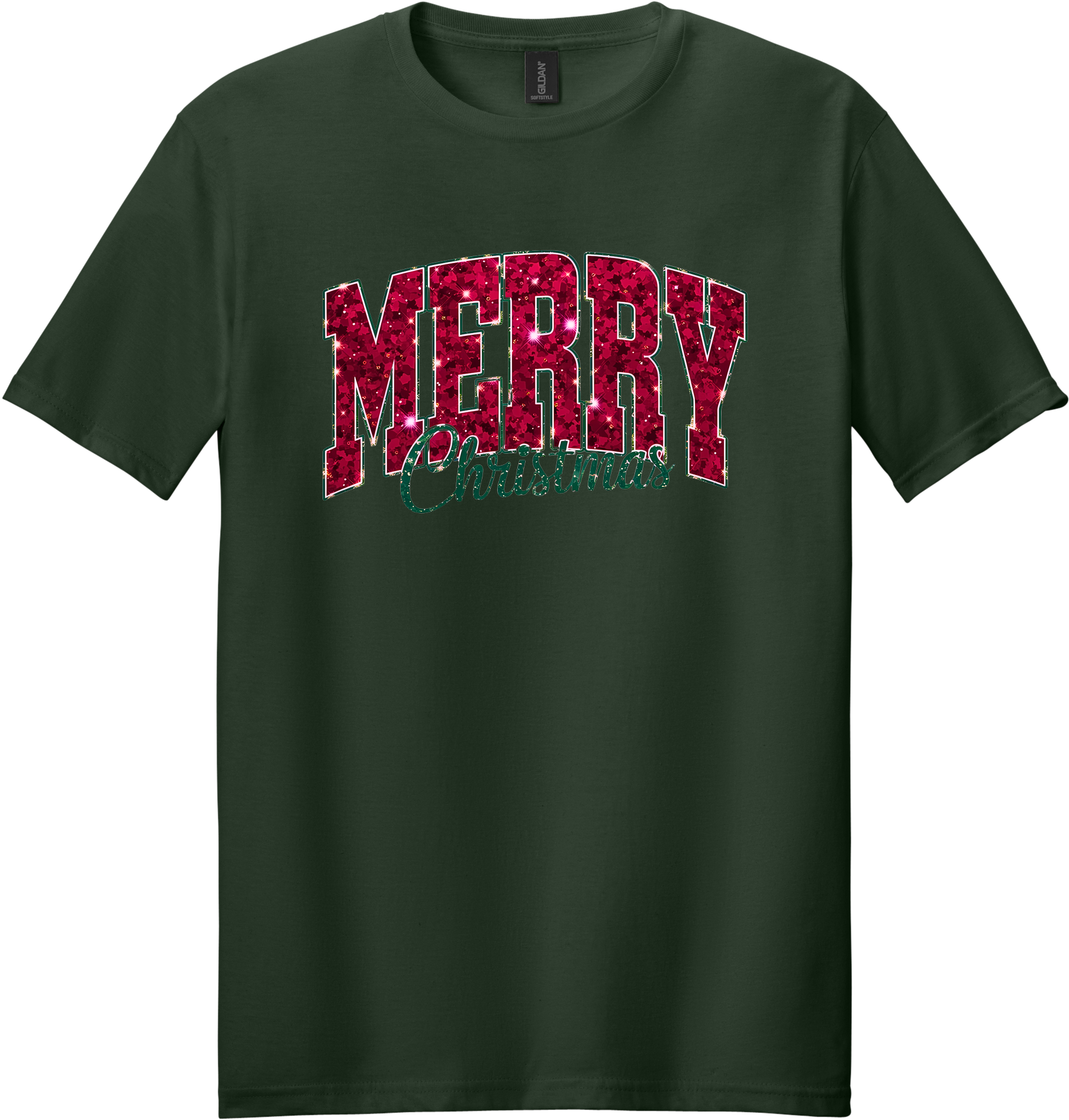 Glitter Merry Christmas Unisex Tee ~ Printed in the USA