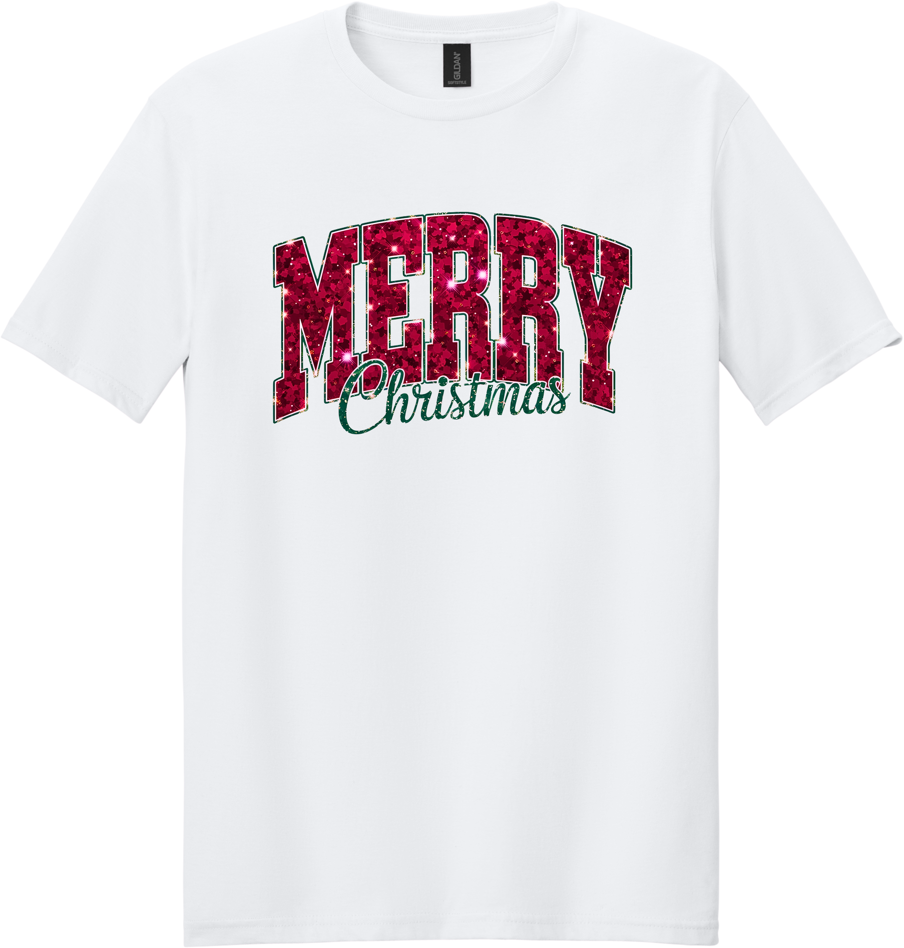Glitter Merry Christmas Unisex Tee ~ Printed in the USA