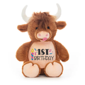 Personalized 1st Birthday Plush ~ Embroidered First Birthday Stuffed Animal ~ Custom Baby Gift ~ Party