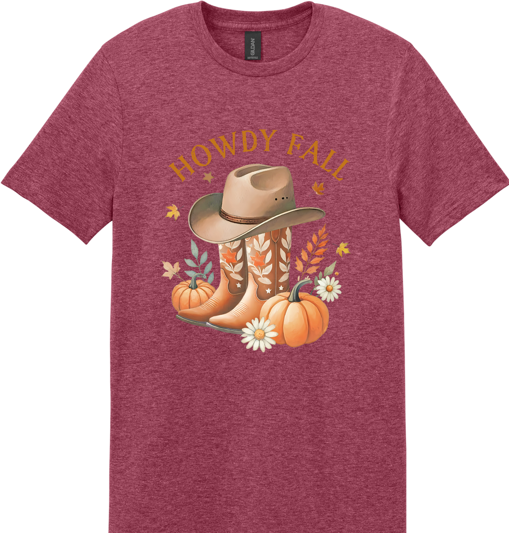 Howdy Fall Boots Unisex Tee ~ Printed in the USA