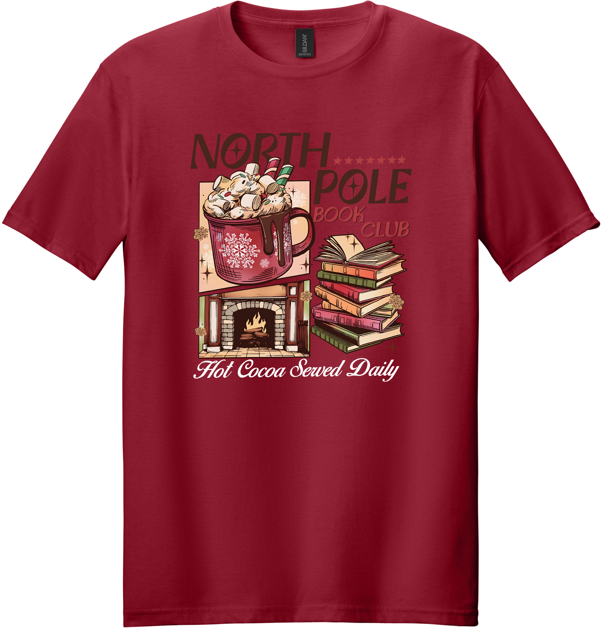 North Pole Book Club Unisex Tee ~ Printed in the USA