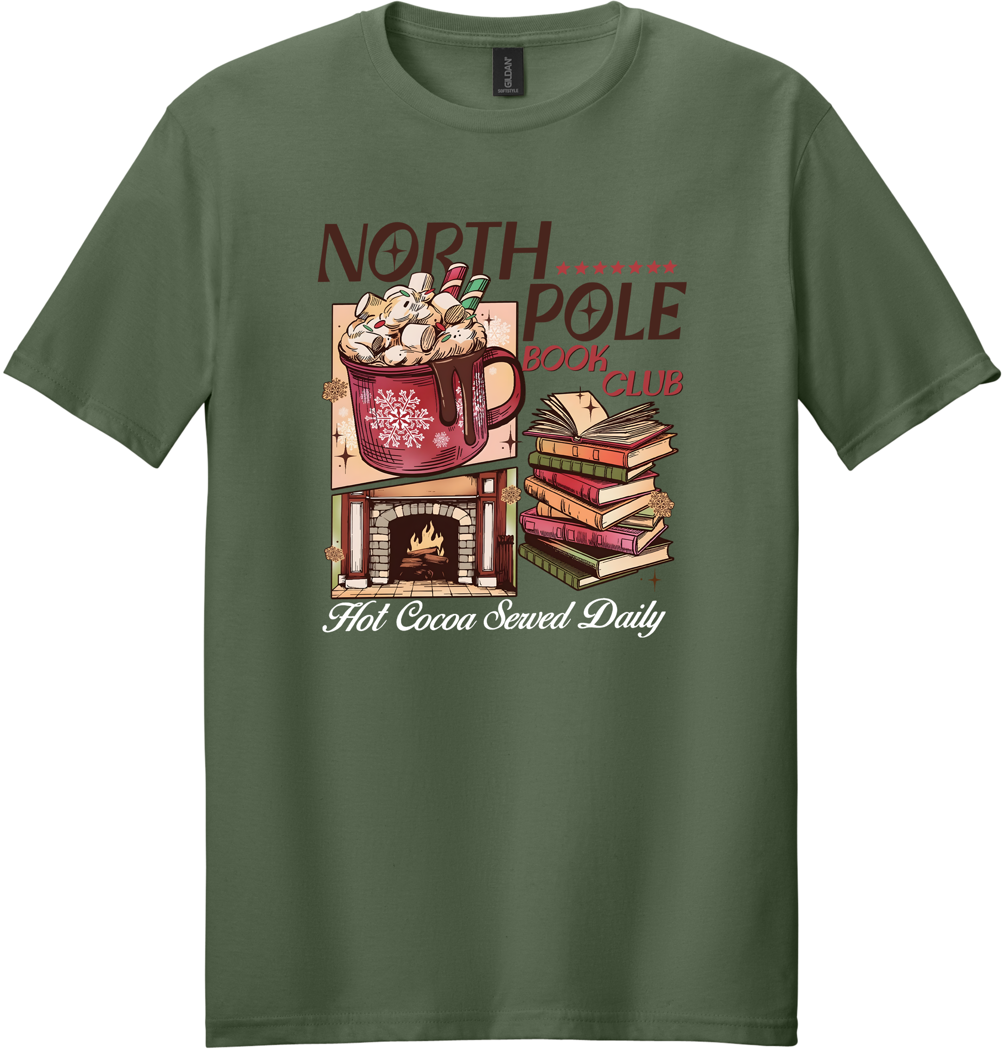 North Pole Book Club Unisex Tee ~ Printed in the USA