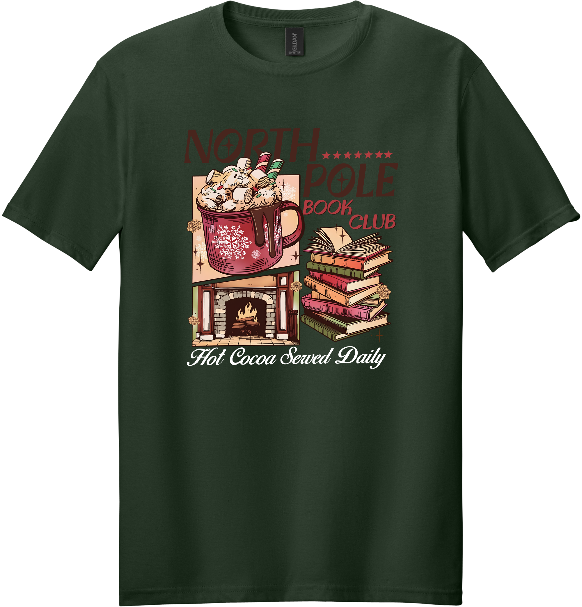 North Pole Book Club Unisex Tee ~ Printed in the USA