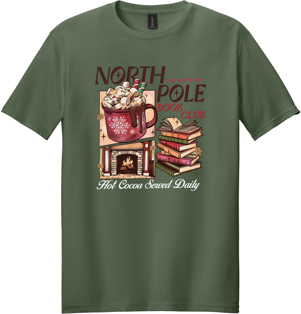 North Pole Book Club Unisex Tee ~ Printed in the USA