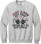 Trying Not To Raise Assholes Unisex Crewneck Sweatshirt ~ Printed in the USA