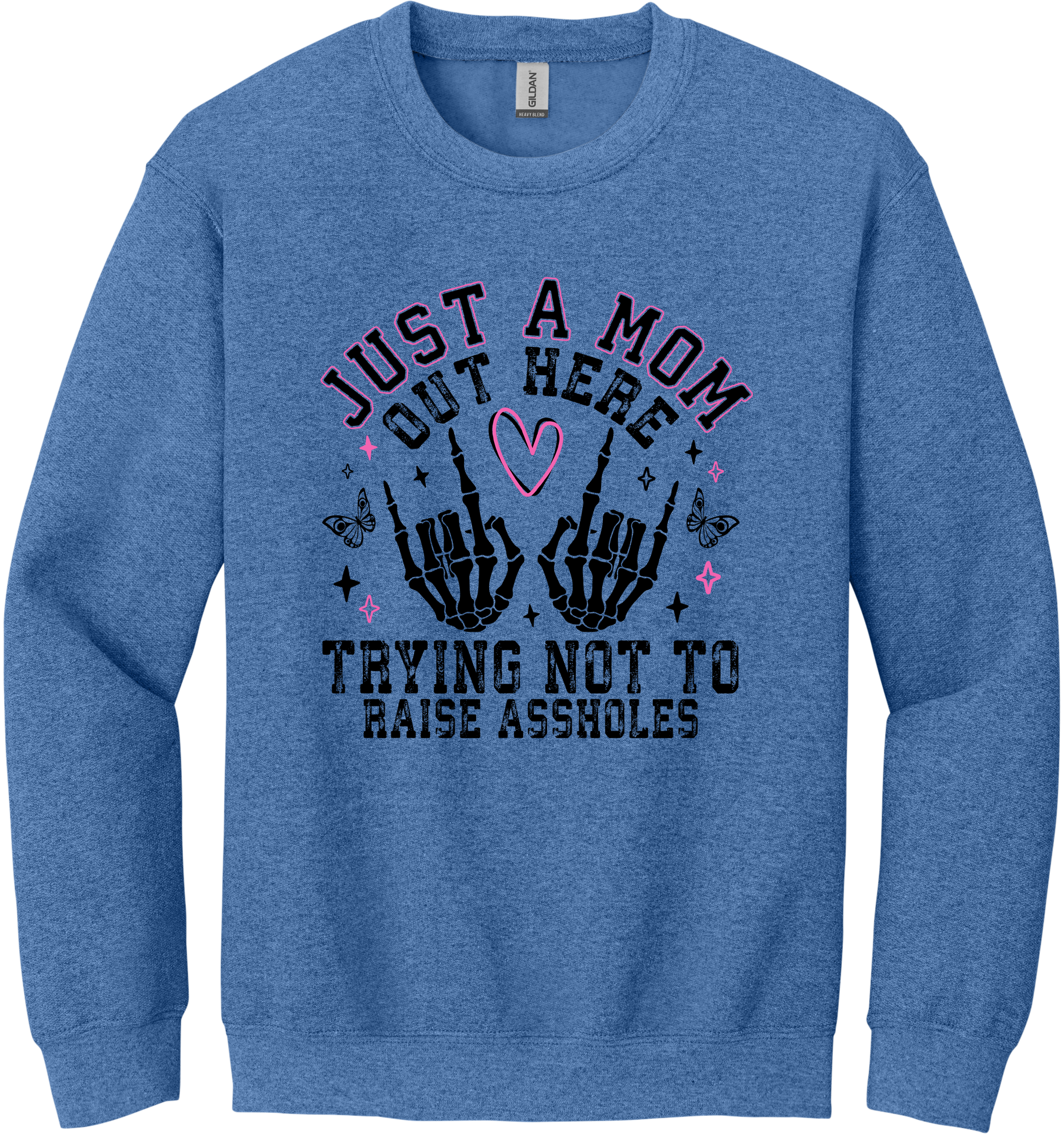 Trying Not To Raise Assholes Unisex Crewneck Sweatshirt ~ Printed in the USA