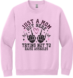 Trying Not To Raise Assholes Unisex Crewneck Sweatshirt ~ Printed in the USA