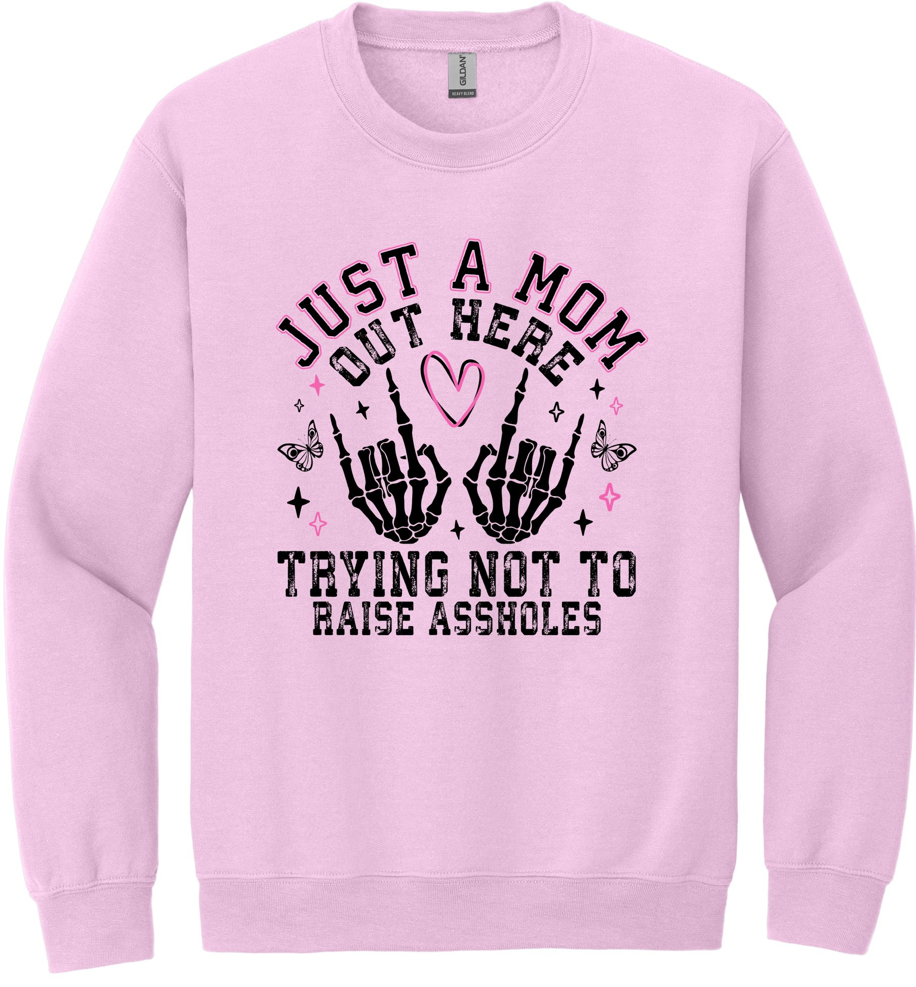 Trying Not To Raise Assholes Unisex Crewneck Sweatshirt ~ Printed in the USA