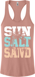 Sun Salt Sand Racerback Tank Top ~ Printed in the USA