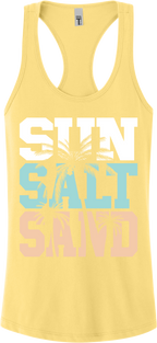 Sun Salt Sand Racerback Tank Top ~ Printed in the USA
