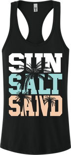 Sun Salt Sand Racerback Tank Top ~ Printed in the USA