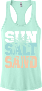 Sun Salt Sand Racerback Tank Top ~ Printed in the USA