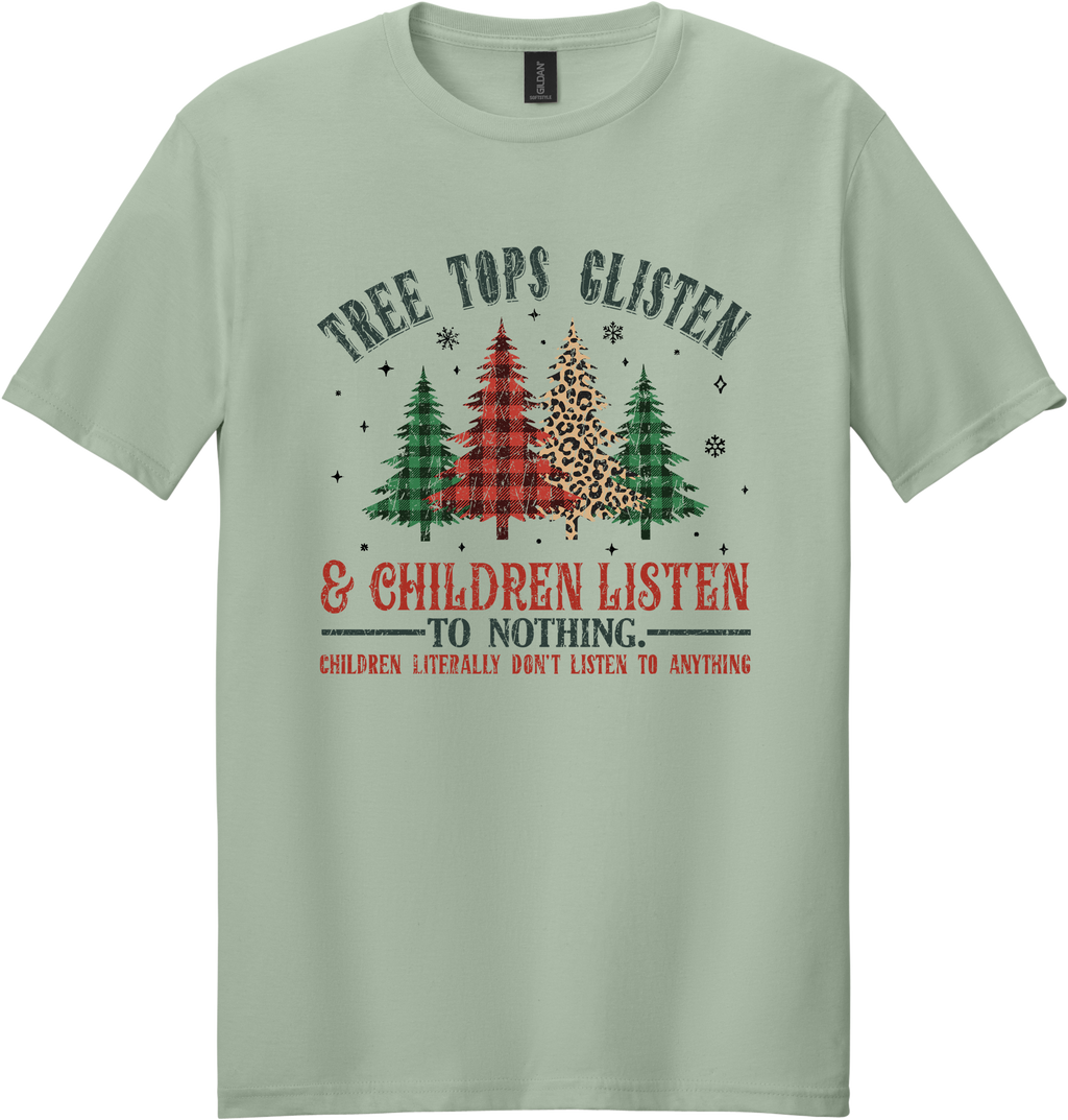 Tree Tops Glisten Unisex Tee ~ Printed in the USA