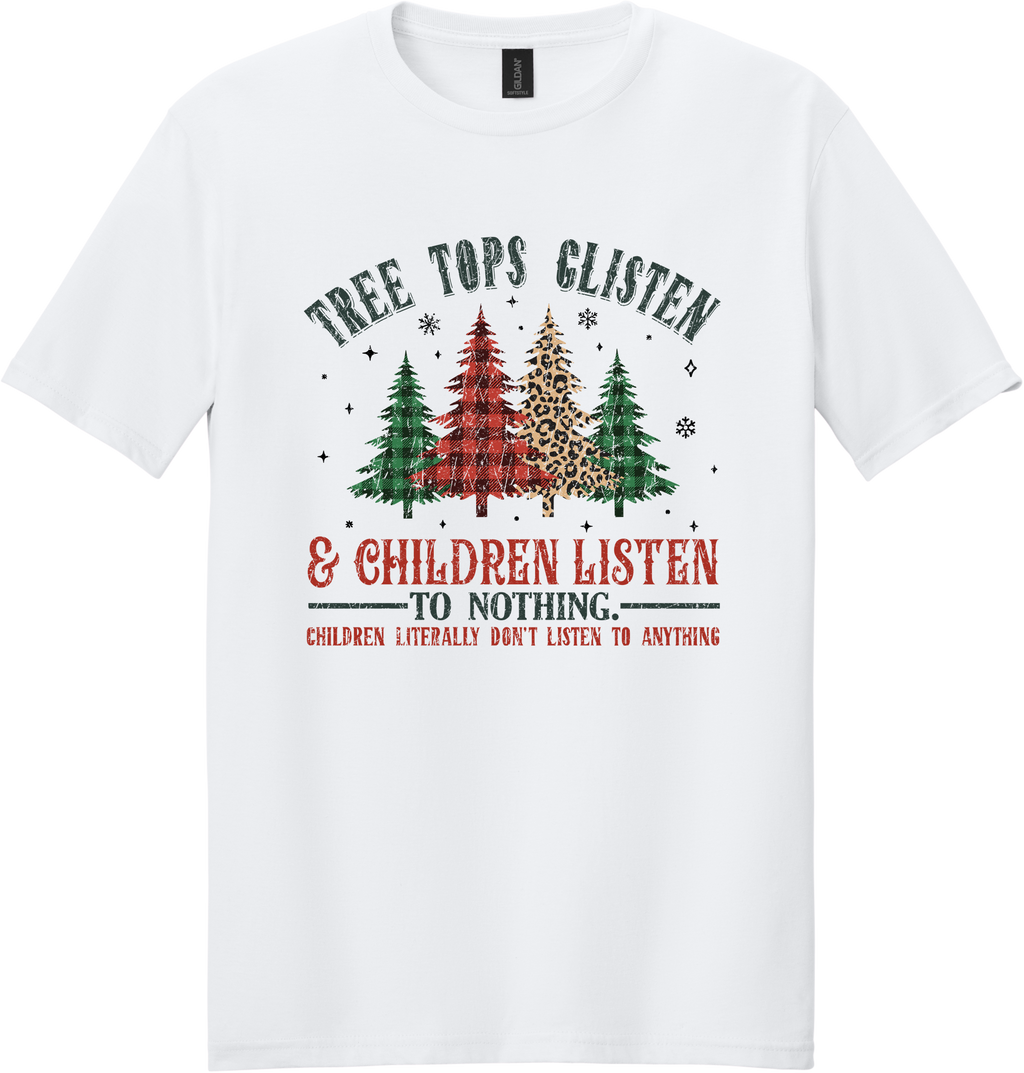 Tree Tops Glisten Unisex Tee ~ Printed in the USA