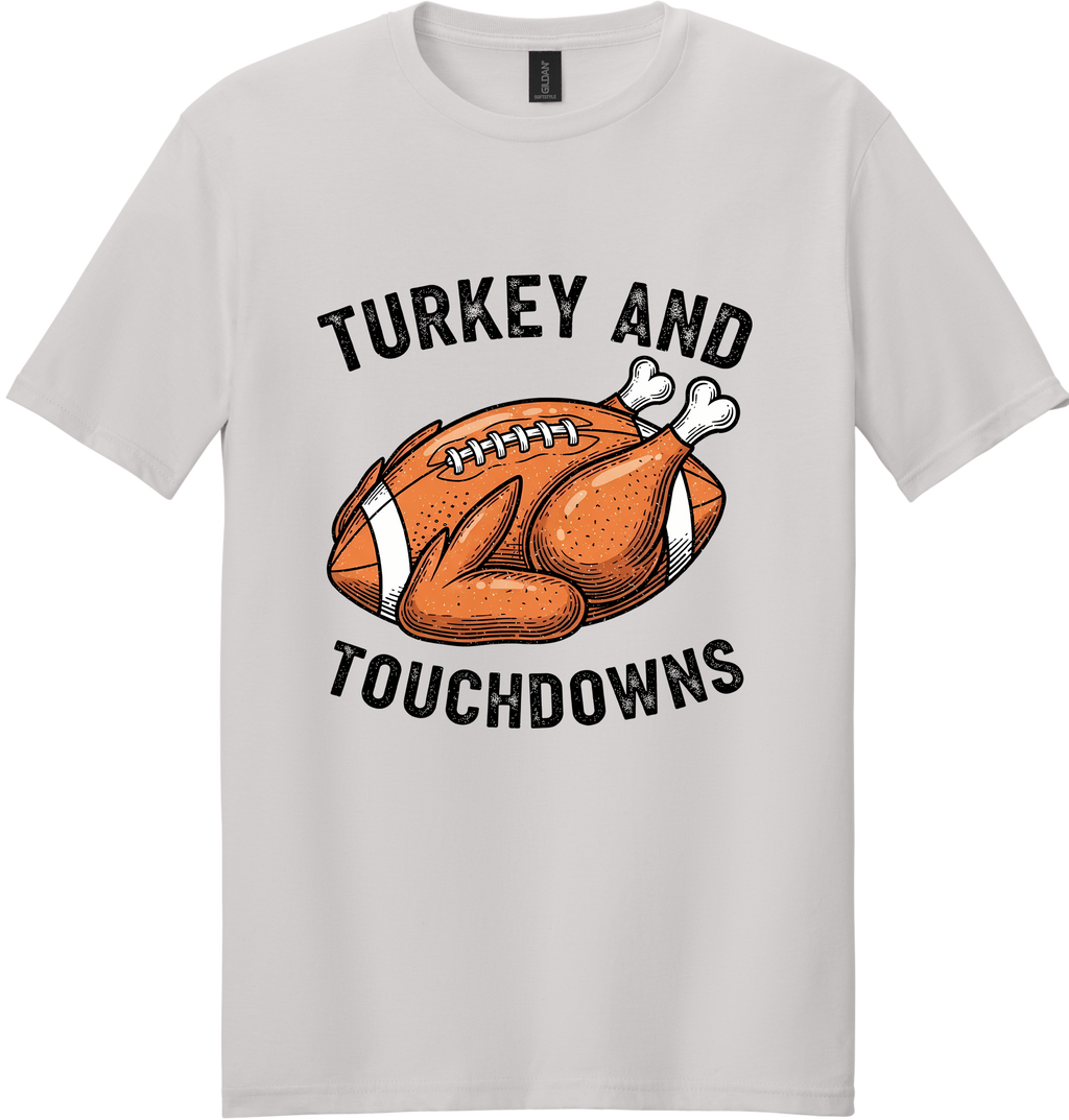 Turkey and Touchdowns Unisex Tee ~ Printed in the USA