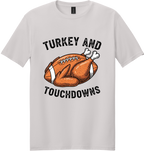 Turkey and Touchdowns Unisex Tee ~ Printed in the USA