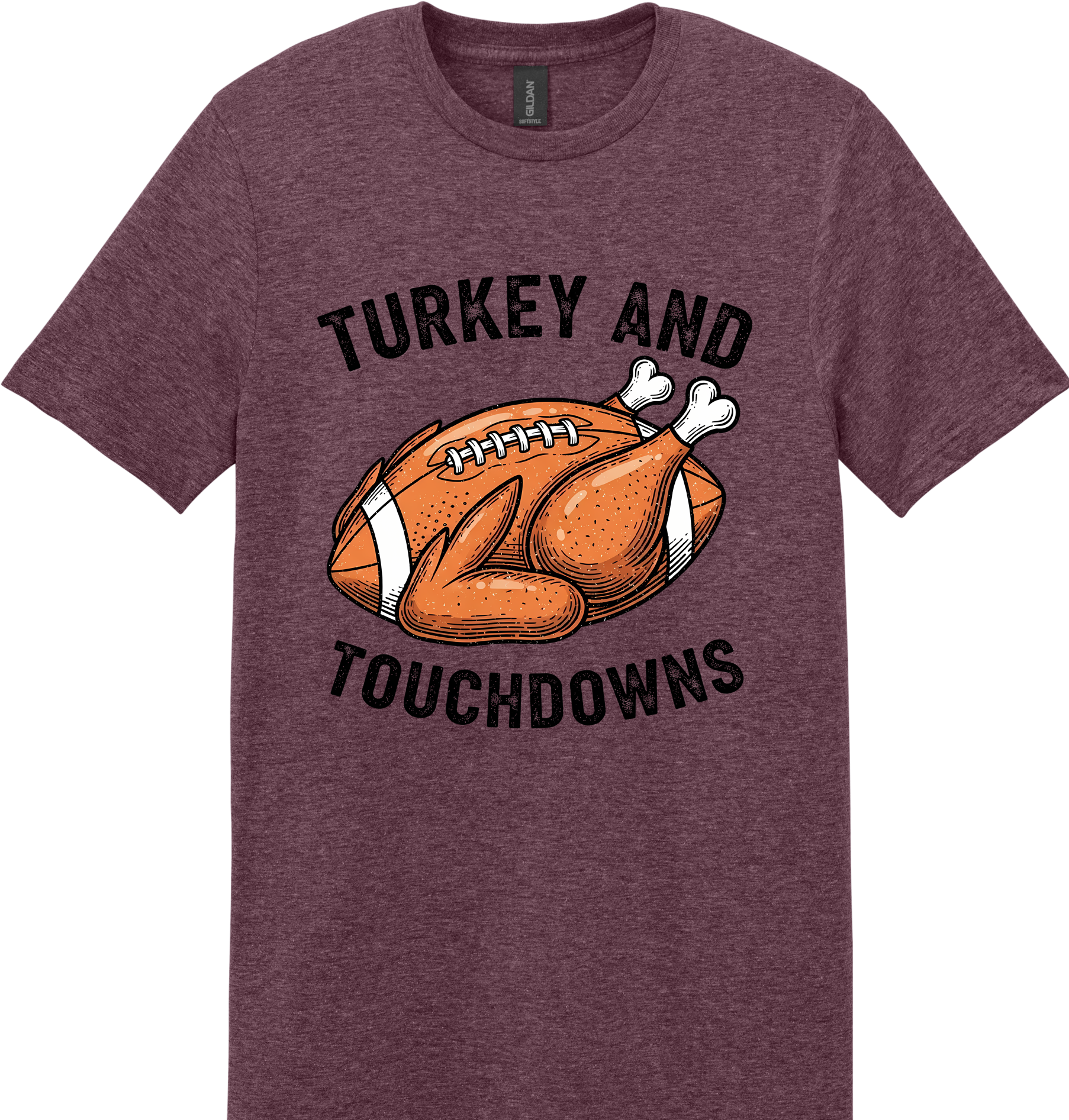 Turkey and Touchdowns Unisex Tee ~ Printed in the USA